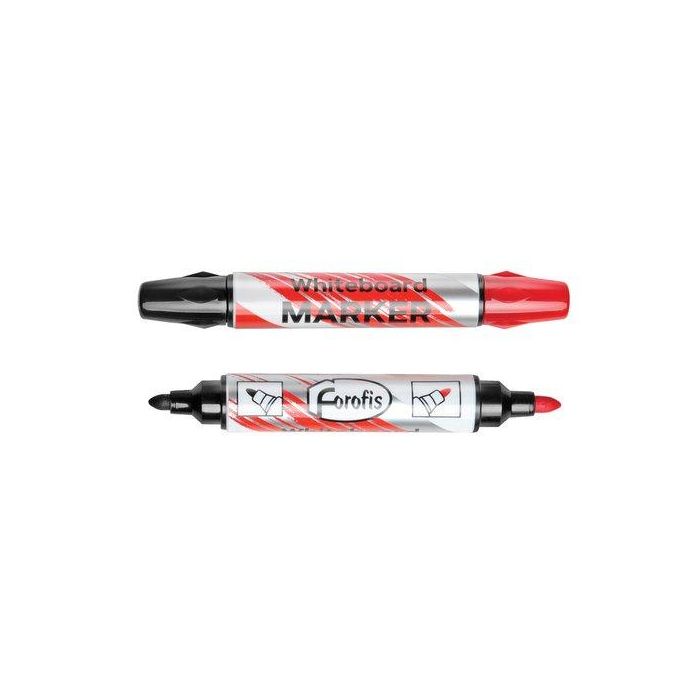 Marcador Pizarra Forofis Conico Doble Punta (Negro Y Rojo) (Set de 10)