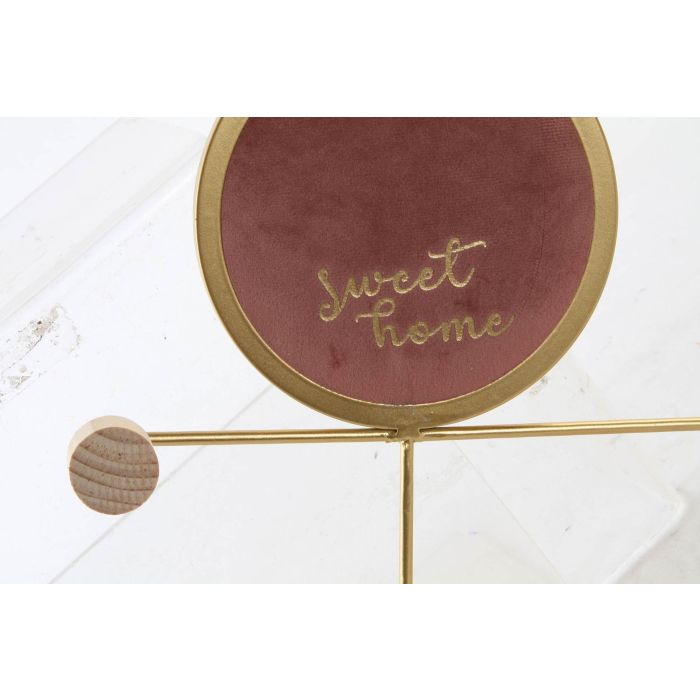 Perchero Pared Urban DKD Home Decor Dorado Rosa 5 x 39 x 49 cm (4 Unidades) 2 Perchero Pared Urban DKD Home Decor Dorado Rosa 5 x 39 x 49 cm (4 Unidades) 2