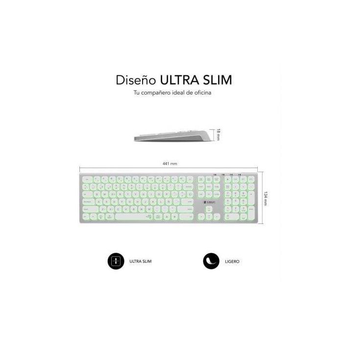 SUBBLIM Teclado Bluetooth/2.4G Master iluminado Ext P/B 3