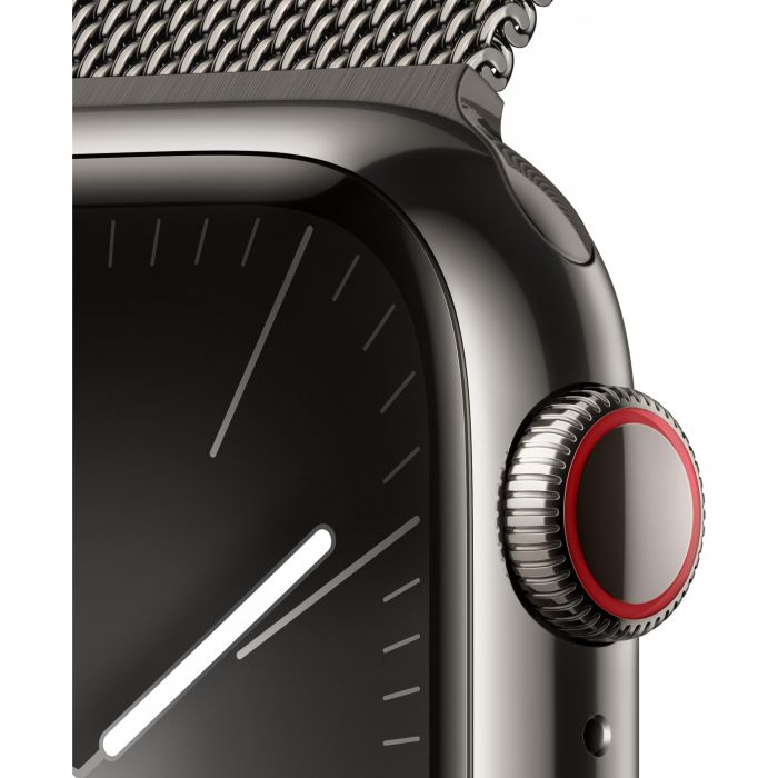 Apple Watch Series 9 GPS + Cellular - 41 mm - Caja de acero grafito - Brazalete Milanese Loop grafito 2