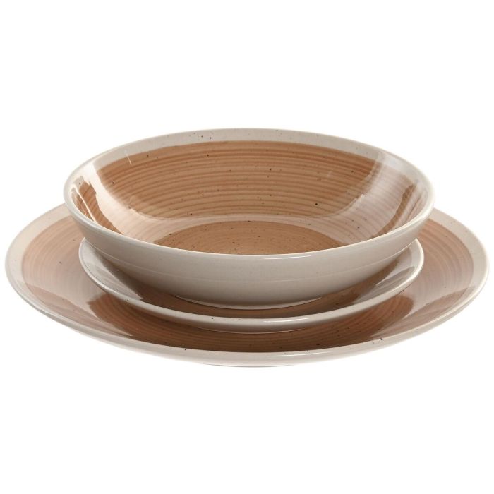 Vajilla Home ESPRIT Blanco Naranja Gres 18 Piezas Vajilla Home ESPRIT Blanco Naranja Gres 18 Piezas
