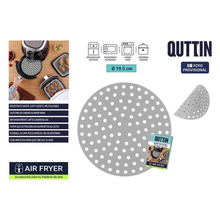 Base de silicona para Air Fryer roja 19.5 cm Quttin - Inde (24 Unidades) Base de silicona para Air Fryer roja 19.5 cm Quttin - Inde (24 Unidades)