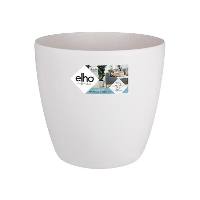 Maceta redonda ELHO Bruselas Wheels 47 - Blanco - Ø 47 x H 44 cm - interior - 100% reciclado Maceta redonda ELHO Bruselas Wheels 47 - Blanco - Ø 47 x H 44 cm - interior - 100% reciclado