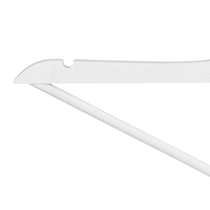 KIPIT Set de 8 Perchas Blancas, de Madera y Metal para Ropa, Dimensiones 43.5 x 23 x 10 cm (Set de 8) 3