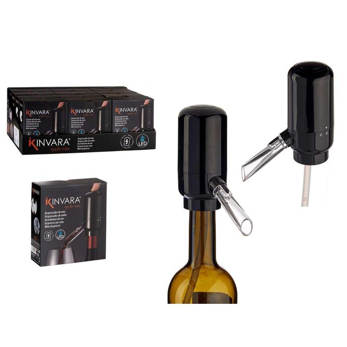 Dispensador de Vino Eléctrico Negro Kinvara 5x11x10 cm (12 Unidades) Dispensador de Vino Eléctrico Negro Kinvara 5x11x10 cm (12 Unidades)