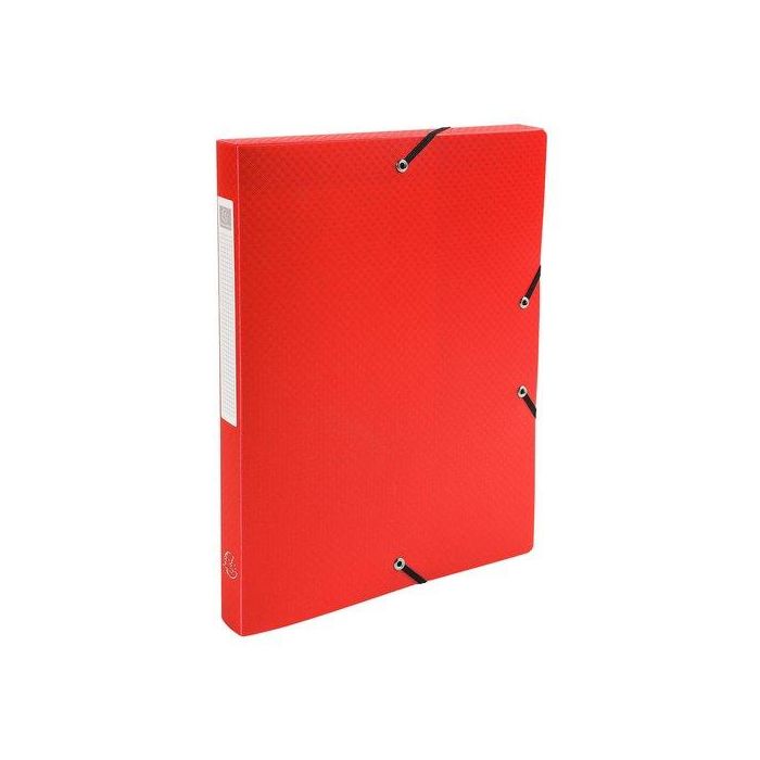 Carpeta De Proyectos Exacompta Exabox Pp Liso Opaco A4 Gomas 2,5 Cm Rojo (Set de 8)