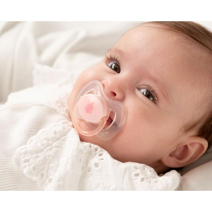 KioKids Petits Moments Set 2 Chupetes Ortodónticos de Silicona para +18 Meses Rosa 1