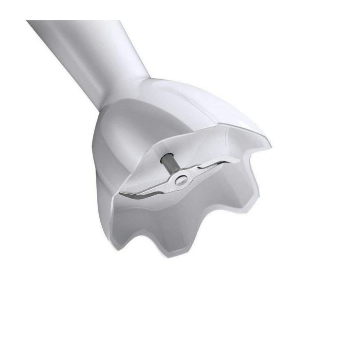 Braun Batidora de mano MQ3025WH con picadora, Blanco y Azul, Tecnología PowerBell Plus y Splash Control 3