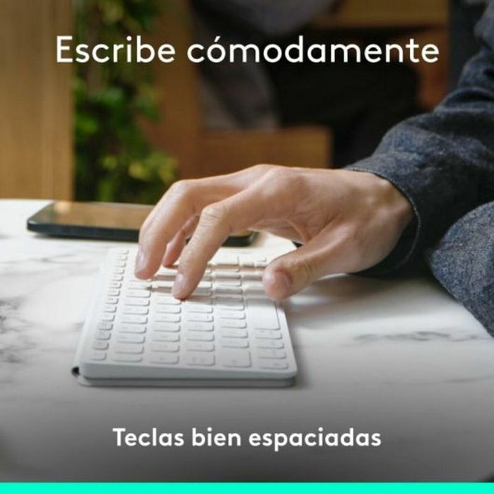 Teclado Logitech 920-012974 Blanco Gris QWERTY 7 Teclado Logitech 920-012974 Blanco Gris QWERTY 7
