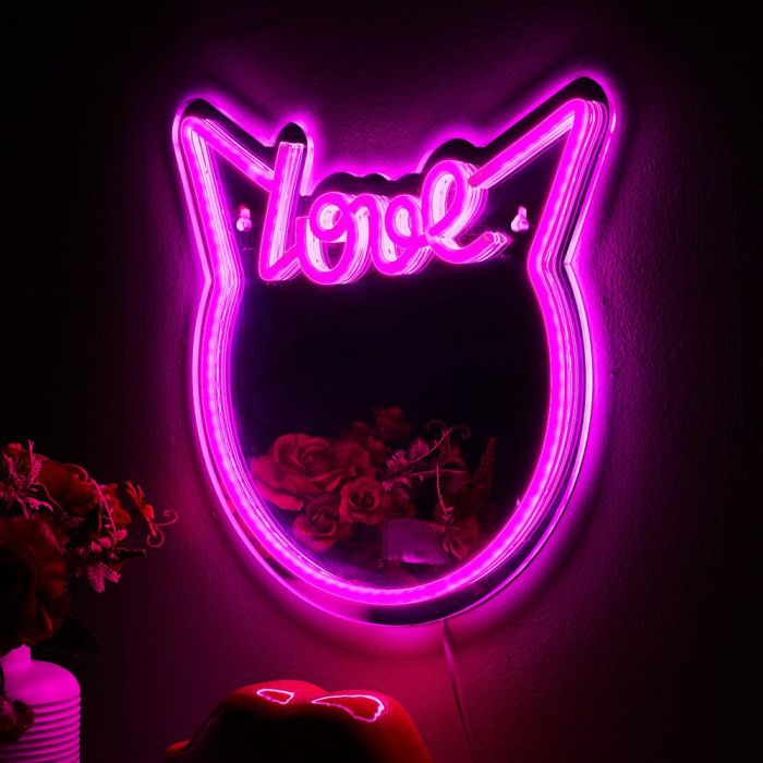 Espejo Deco Neón Led Usb Kawai Home Deco Factory 1