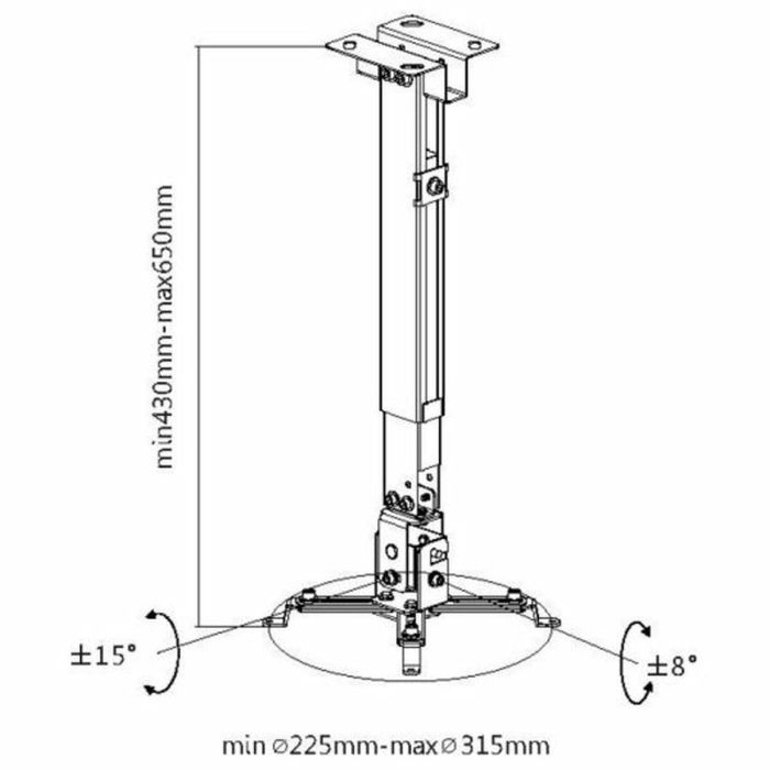 Soporte de Techo Inclinable y Giratorio para Proyector Equip 650702 5