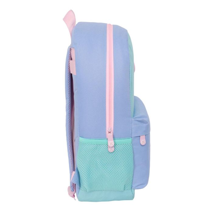 Mochila Escolar Munich Mellow Azul Rosa Celeste 30 x 46 x 14 cm