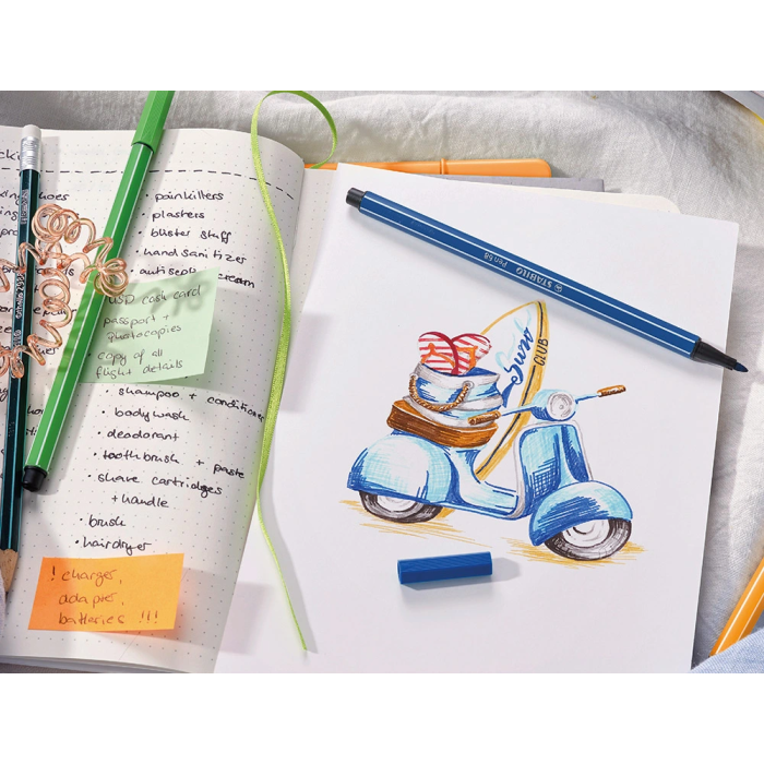 Stabilo Rotulador Pen 68 Caja 10 Ud Rojo 4