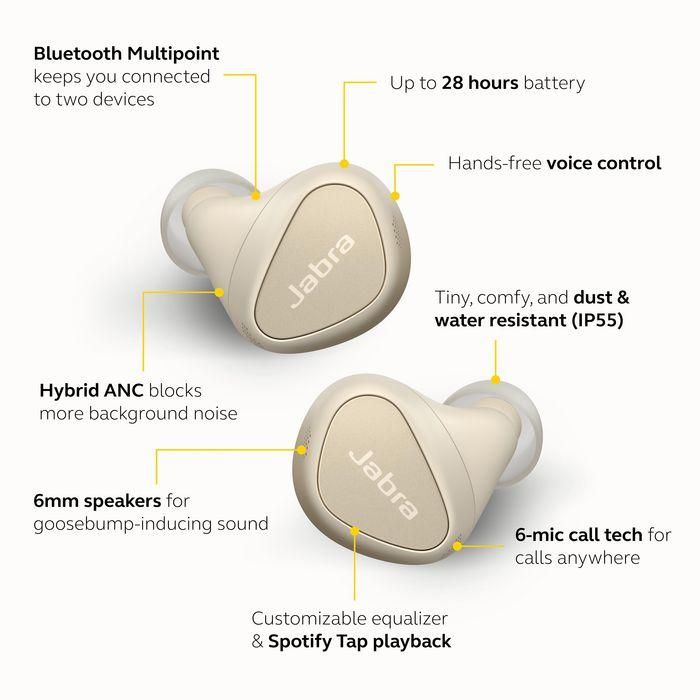 Jabra Jabra Elite 5 - Gold Beige 12 Jabra Jabra Elite 5 - Gold Beige 12
