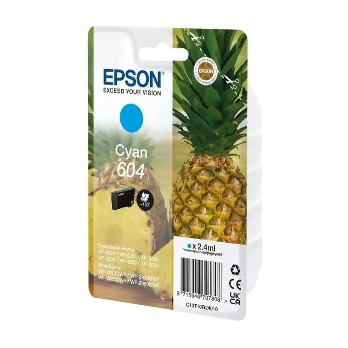 EPSON Cartucho Cian 604 XP-2200, WF-2910DWF Piña EPSON Cartucho Cian 604 XP-2200, WF-2910DWF Piña