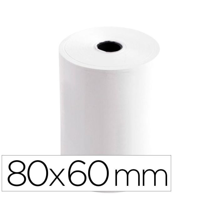 Rollo Sumadora Termico Q-Connect 80 mm Ancho X 60 mm Diametro Sin Bisfenol A Papel De 70 gr-M2 10 unidades