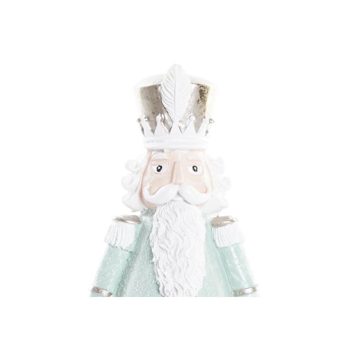 DKD Home Decor Figura Cascanueces de Navidad de Resina Verde Menta y Blanco 8 x 16 x 8 cm 1