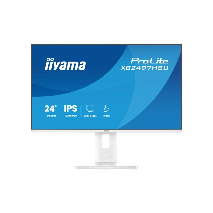 Iiyama XB2497HSU-W1 Monitor PC 23,8" 1920x1080 FHD LED IPS Panel Blanco Ajustable HDMI DisplayPort USB 1