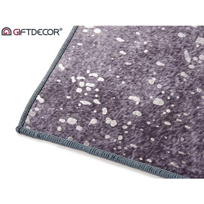 Alfombra Gris 133X190Cm Con Manchas Plateadas Giftdecor (9 Unidades) 4 Alfombra Gris 133X190Cm Con Manchas Plateadas Giftdecor (9 Unidades) 4