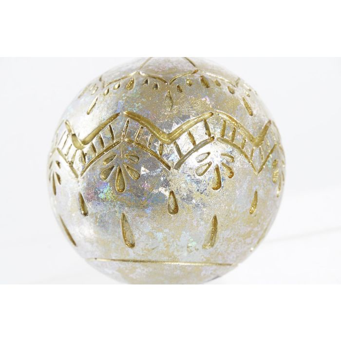 Bola Decoracion Navidad Moderna DKD Home Decor Dorado Plateado 7 x 7 x 7 cm (12 Unidades) 1