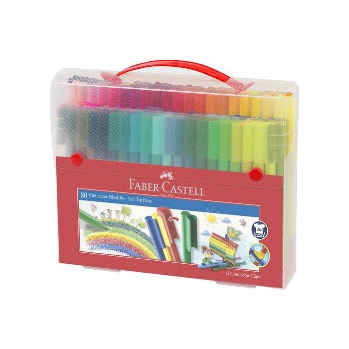 Rotulador Faber Castell Connector Maletin De 80