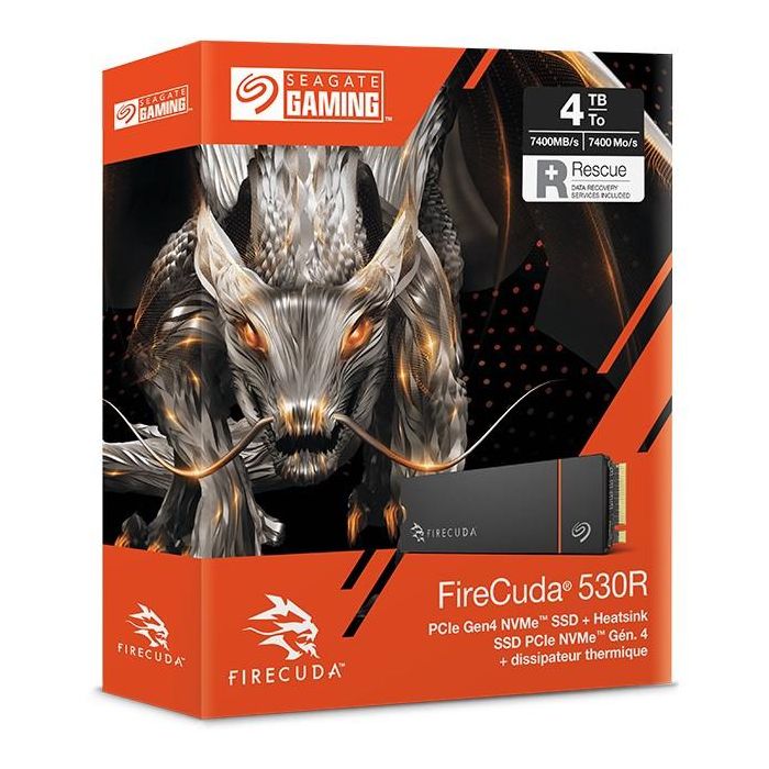 Seagate FireCuda 530R HS SSD 2TB PCIe Gen4 NVMe 1.4 - ZP2000GM3A073 - 7400MB/s 5