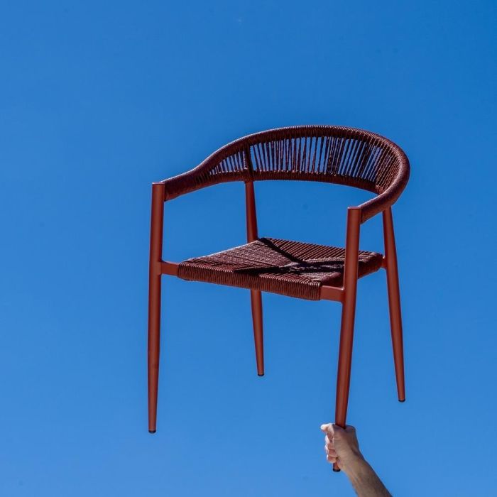 Silla Apilable Caldera Pe-Aluminio Salón 57,50 X 56 X 74 cm