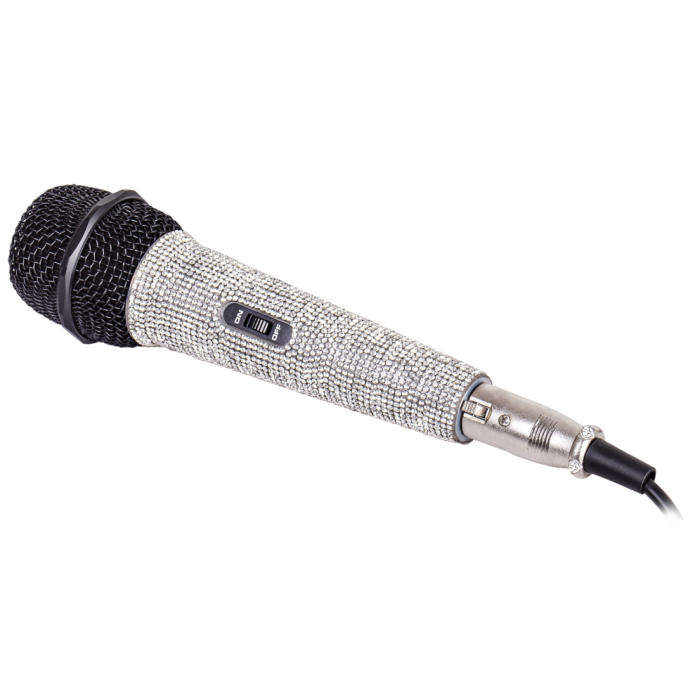 Trevi EM 30 STAR Micrófono para Karaoke Alámbrico XLR Unidireccional Negro, Metálico, Plata, Carcasa Metálica, Cable 5m