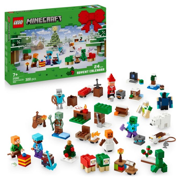 LEGO 21280 Calendario de Adviento Minecraft 2025: Juego de construcción navideño para niños 7+ años 0 LEGO 21280 Calendario de Adviento Minecraft 2025: Juego de construcción navideño para niños 7+ años 0