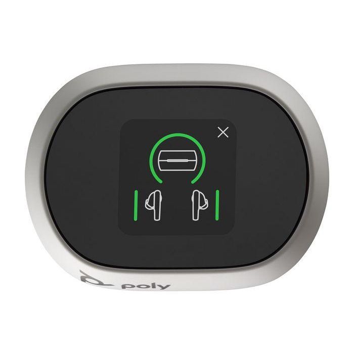 HP Poly Voyager Free 60+ UC Auriculares Inalámbricos White Sand +Adaptador BT700 USB-A +Estuche Carga Táctil 4