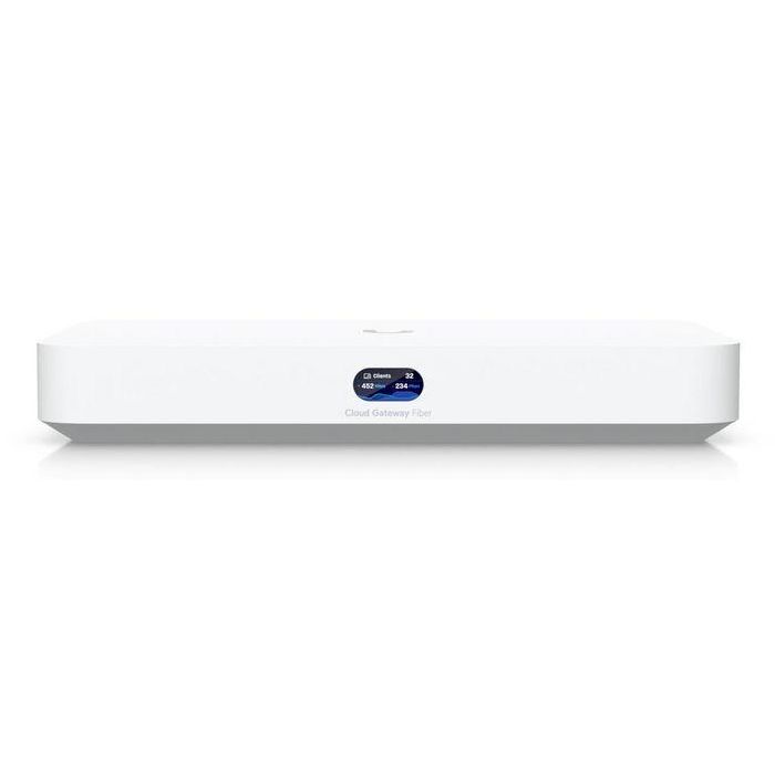 Ubiquiti Cloud Gateway Fiber, Quad-core ARM Cortex-A73 at 2.2 GHz, 3 GB memory, 10G SFP+,10 GbE RJ45 4x 2.5 GbE RJ45, 30W PoE+, 0.96" LCM, Bluetooth, 212.8 x 127.6 x 30 mm 5 Ubiquiti Cloud Gateway Fiber, Quad-core ARM Cortex-A73 at 2.2 GHz, 3 GB memory, 10G SFP+,10 GbE RJ45 4x 2.5 GbE RJ45, 30W PoE+, 0.96" LCM, Bluetooth, 212.8 x 127.6 x 30 mm 5