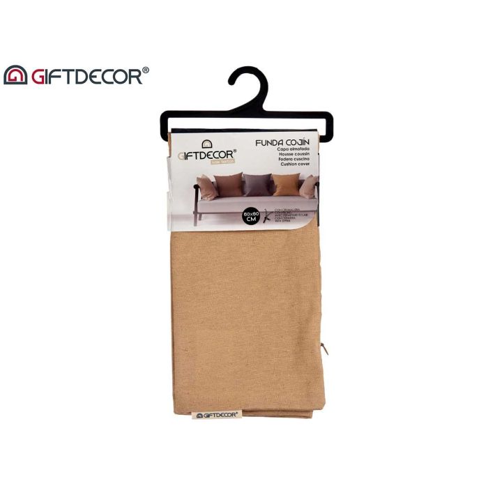 Funda Cojin Cremallera 60X60 Beige Giftdecor (24 Unidades) 2 Funda Cojin Cremallera 60X60 Beige Giftdecor (24 Unidades) 2