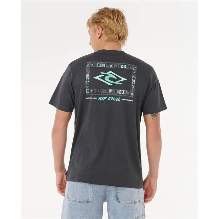 Camiseta de Manga Corta Hombre Rip Curl Legacy Tee Negro 11-12 Años 2