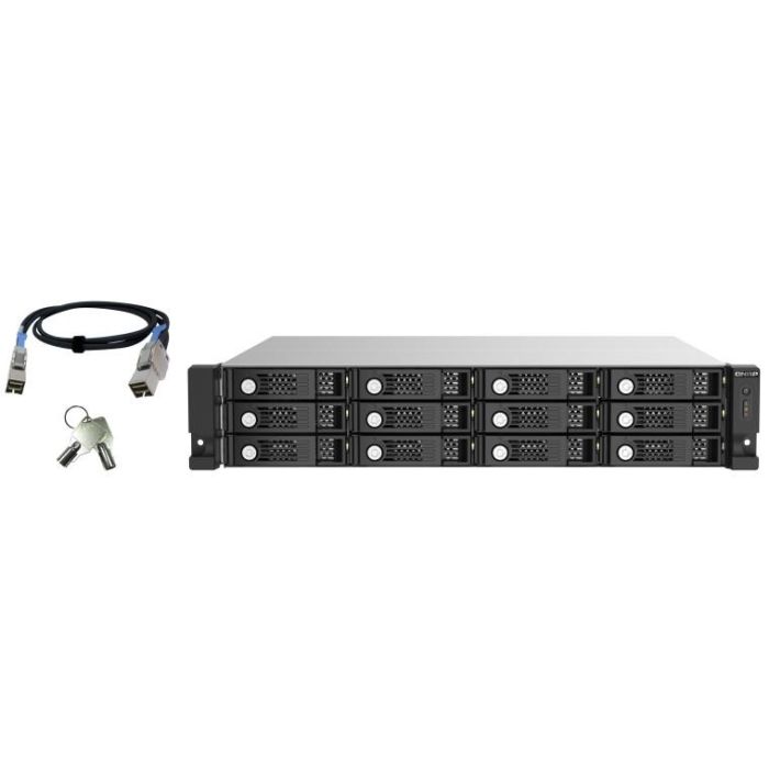 QNAP TL-R1220SEP-RP Carcasa JBOD de expansión Rack 2U 12-Bahías 2.5/3.5" SAS 12Gbps & SATA 6Gbps Hot-swap 1