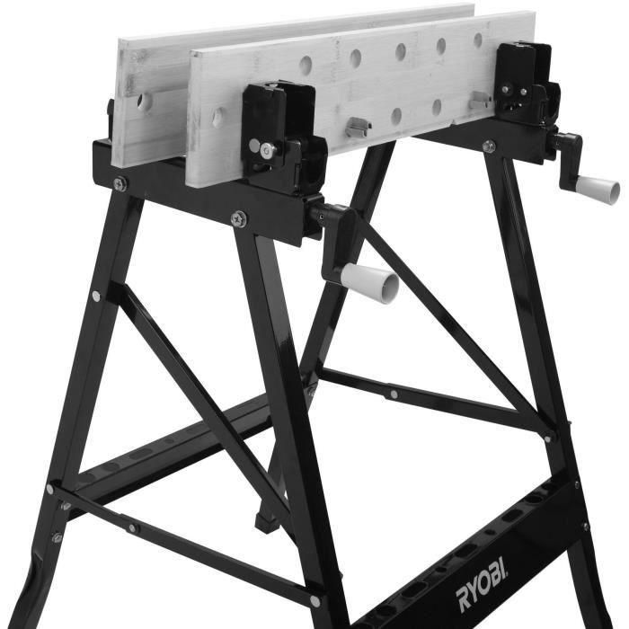 RYOBI Banco de trabajo plegable y giratorio a 90 ° RWB02 con carga máxima de 100 kg 4 RYOBI Banco de trabajo plegable y giratorio a 90 ° RWB02 con carga máxima de 100 kg 4