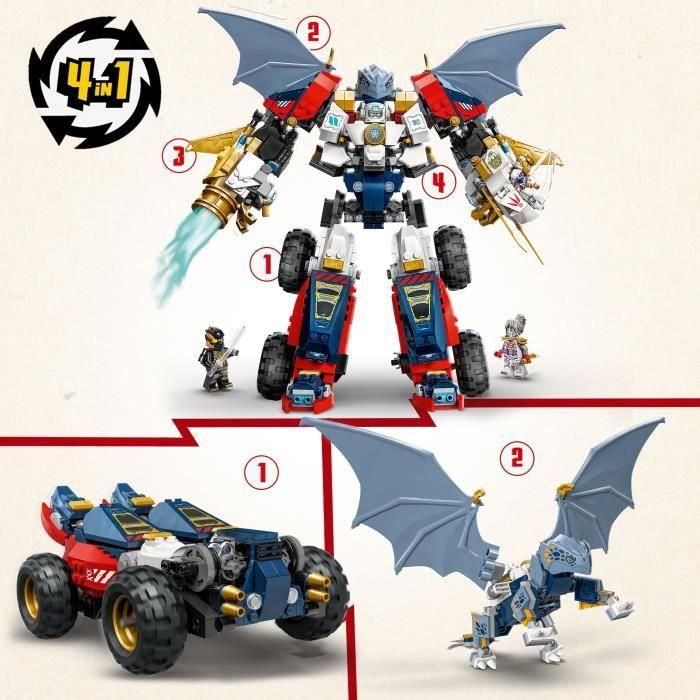 LEGO NINJAGO 71834 Robot Ultra Combo de Zane - Set de Construcción 4 en 1 para 9+ Años 2 LEGO NINJAGO 71834 Robot Ultra Combo de Zane - Set de Construcción 4 en 1 para 9+ Años 2