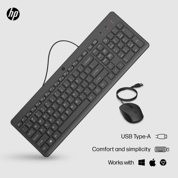 Teclado y Ratón HP 150 Negro QWERTY Qwerty US 6 Teclado y Ratón HP 150 Negro QWERTY Qwerty US 6