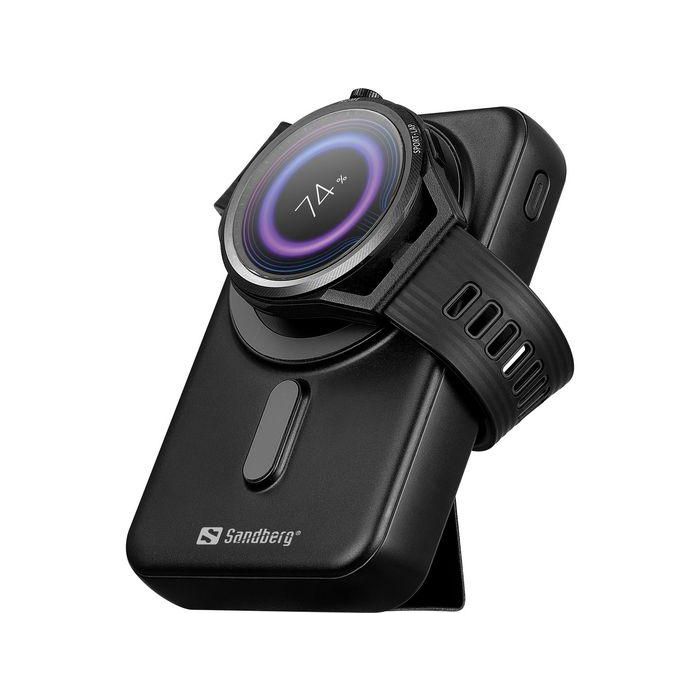 Sandberg Powerbank Batería Externa 10000mAh Magnético MagSafe para iPhone Carga Inalámbrica Qi Rápida 22.5W USB-C Pantalla LCD 3