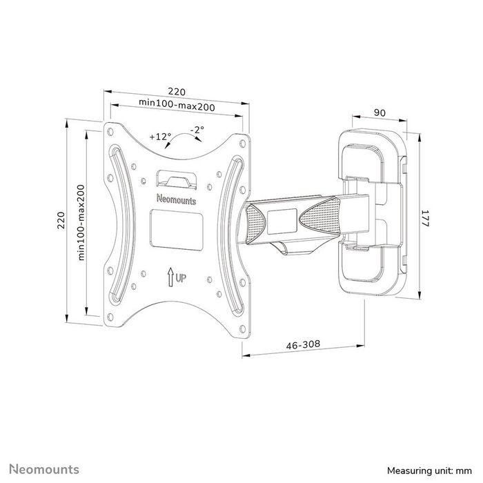 Neomounts Wl40-540Bl12 Full Motion Wall Mount For 32-55" Screens - Black 16