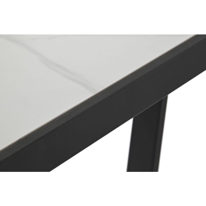 DKD Home Decor Mesa Comedor Negro Blanco 80 x 75 x 150 cm 2