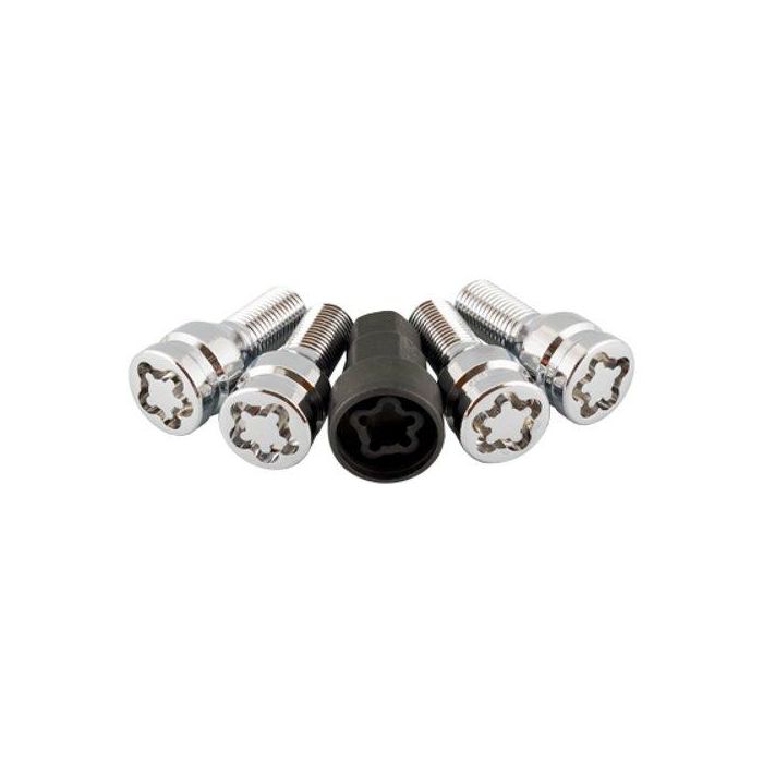 Abc TOR9910 Tornillos Antirrobo Cónicos para Rueda, Juego de 4 Unidades, Medida 14x150 L26 mm, Cabeza 17-19 mm, Tipo CS6 Abc TOR9910 Tornillos Antirrobo Cónicos para Rueda, Juego de 4 Unidades, Medida 14x150 L26 mm, Cabeza 17-19 mm, Tipo CS6