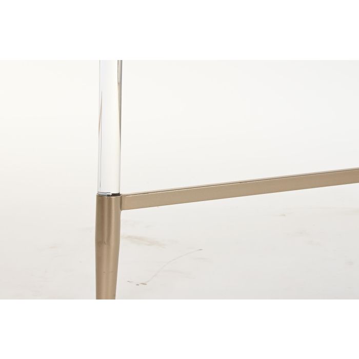 DKD Home Decor Mesa Centro Glam Dorado Transparente de Metal Acrílico Desmontable 87 cm Ancho x 50 cm Alto x 87 cm Largo 3