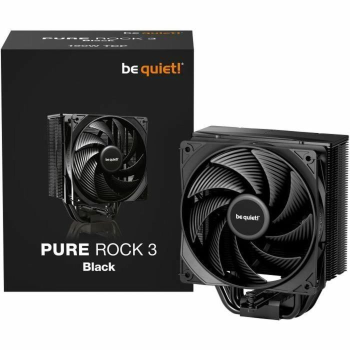 be quiet! PURE ROCK 3 Black Cooler Refrigerador de Aire para Procesador 12cm, Sockets Intel LGA1851, 1700, AM4, AM5 12 be quiet! PURE ROCK 3 Black Cooler Refrigerador de Aire para Procesador 12cm, Sockets Intel LGA1851, 1700, AM4, AM5 12