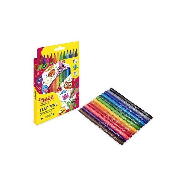Jovi Rotuladores Estuche de 12 Colores Surtidos 140 mm