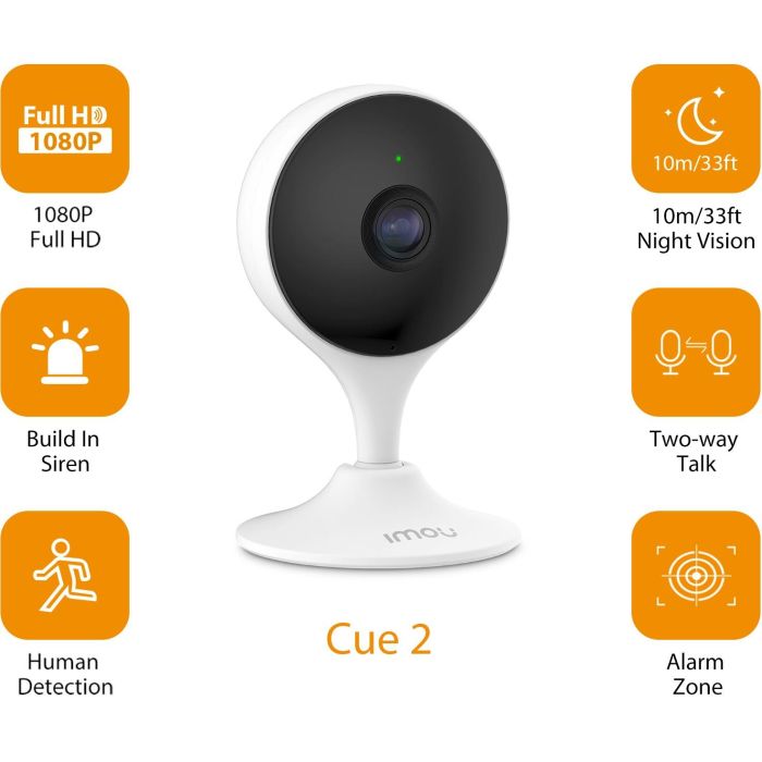 Imou IPCam Cue2 Cámara IP Interior WLAN 1080P 2MP Visión Nocturna IR 10m 4
