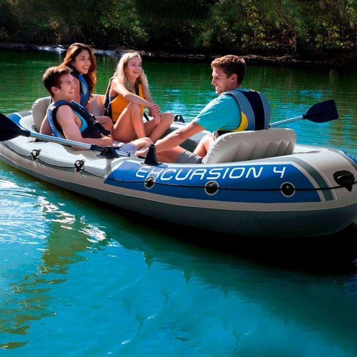 Barca excursion 4 personas con 2 remos aluminio y bomba incluido 315x165x43cm 4 Barca excursion 4 personas con 2 remos aluminio y bomba incluido 315x165x43cm 4