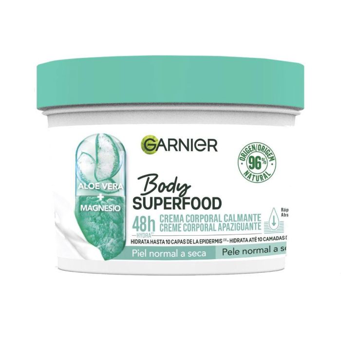 Garnier Body Superfood Crema Corporal Calmante Aloe Vera Piel Normal a Seca 380 ml Garnier Body Superfood Crema Corporal Calmante Aloe Vera Piel Normal a Seca 380 ml