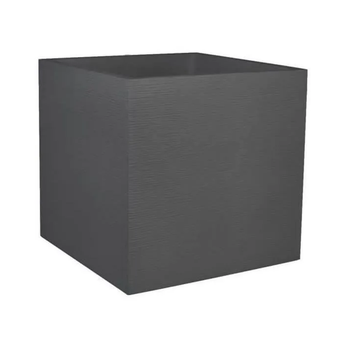 Eda Caja de flores cuadrada Graphit 57 L 49.5 x 49.5 x 49.5 cm Gris antracita 1