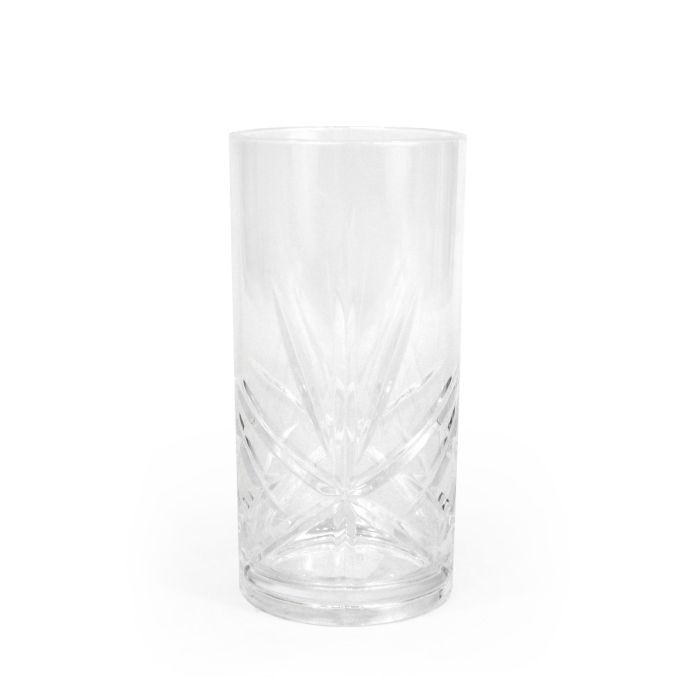 La Mediterranea Vaso de Whisky Alto Modelo Palm, 620 ml de Capacidad, Fabricado en Plástico PS, 15,9 cm Alto x 7,8 cm Diámetro (24 Unidades) 1