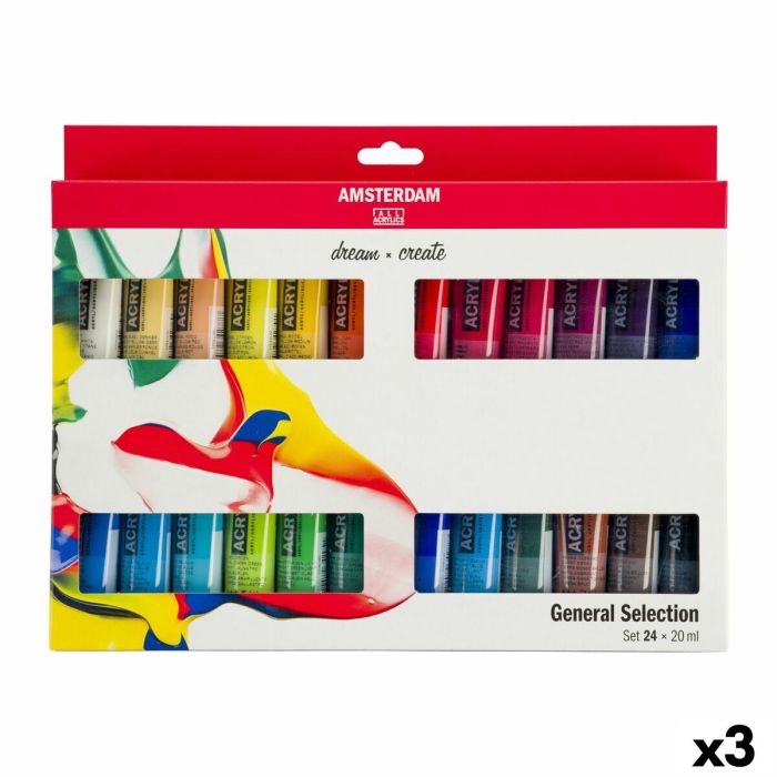 Set de Pintura Acrílica Talens Multicolor 20 ml 24 Piezas (3 Unidades) 0 Set de Pintura Acrílica Talens Multicolor 20 ml 24 Piezas (3 Unidades) 0